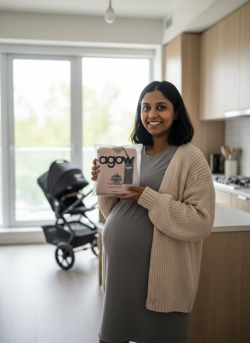 100% knit cotton baby blanket - Pink
