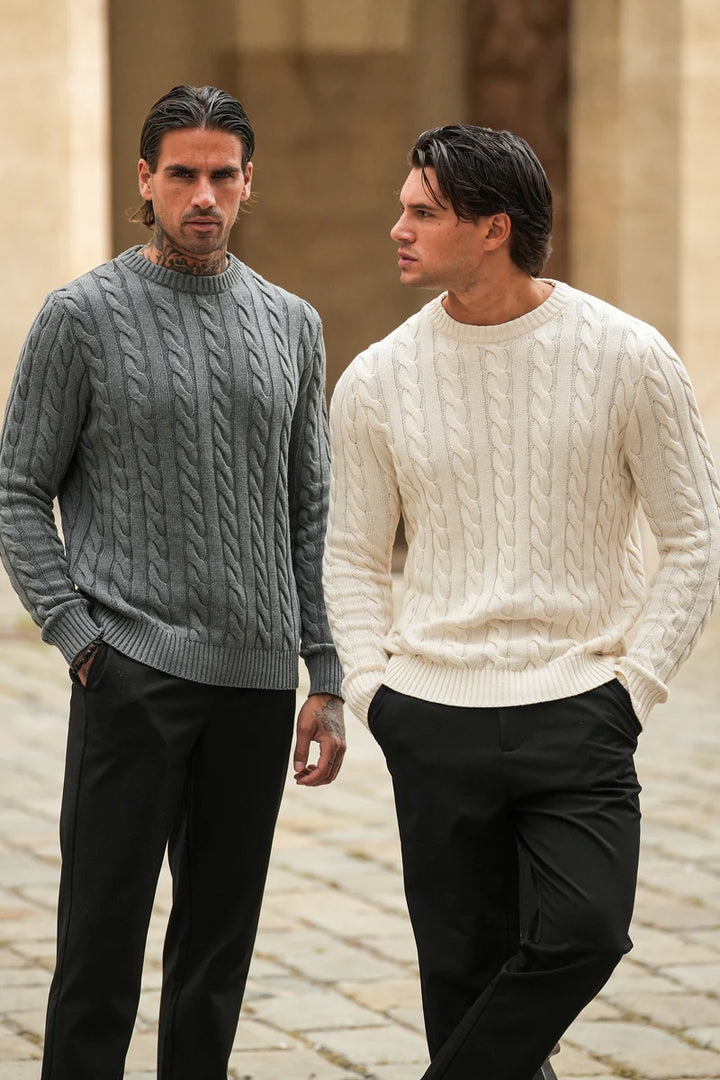 THE CABLE KNIT CREWNECK SWEATER