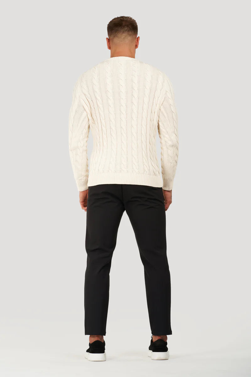 THE CABLE KNIT CREWNECK SWEATER