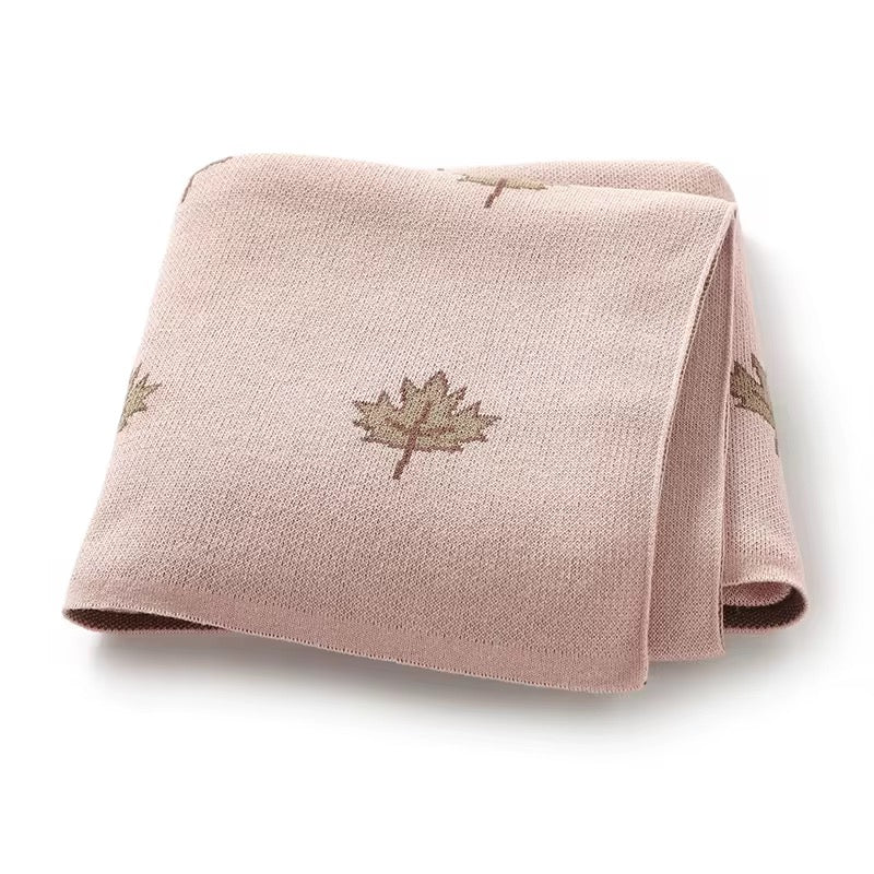 100% knit cotton baby blanket - Pink